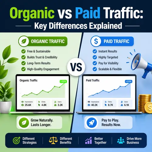 Organic vs Paid Traffic: Key Differences Explained