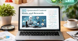 AI-generated content risks and rewards, AI content SEO, risks of AI content, rewards of AI content