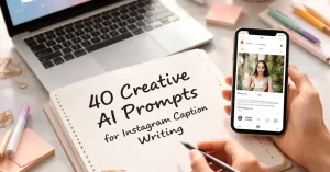 AI Prompts for Instagram Caption Writing, AI Instagram captions, AI caption writing prompts, Instagram caption prompts