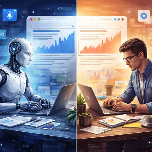 AI vs human content SEO