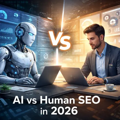 AI vs human SEO 2026
