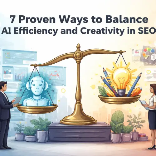 balance AI efficiency and creativity in SEO