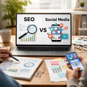 SEO vs social media marketing, SEO and social media marketing differences