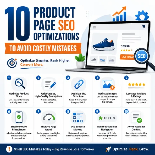 product page SEO optimizations