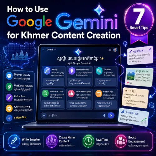 Google Gemini AI for Khmer content creation